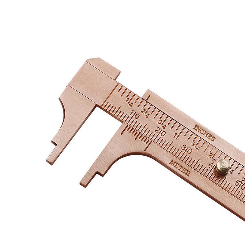 家柏飾(CORATED)銅卡尺 便捷式迷你游標尺 古玩量具 文玩測量尺子 復古銅卡尺
