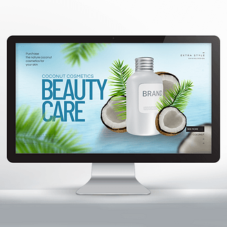 女神節時尚美女人物護膚品插畫海報